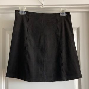 NWT - Faux Suede black skirt